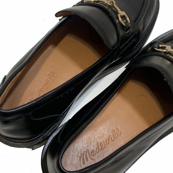 7 / Madewell Women’s Black Leather Loafers - Picture 3 of 8
